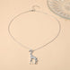 Silver Giraffe Pendant Necklace