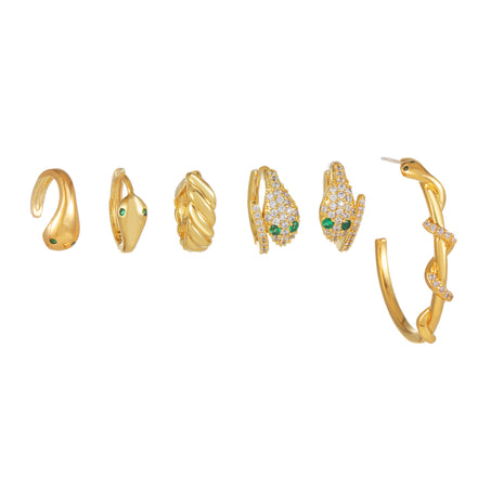 Light Luxury Snake Shaped Earring Set