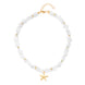 Small Gravel Starfish Pendant Necklace Choker