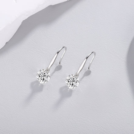 Round Moissanite Stud Earrings | S925 Silver