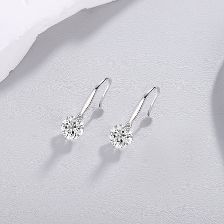 Round Moissanite Stud Earrings | S925 Silver