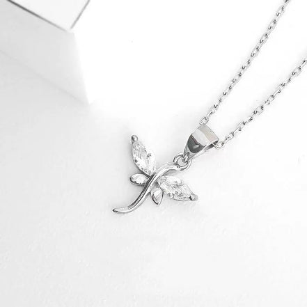 Zircon Dragonfly Necklace for Women