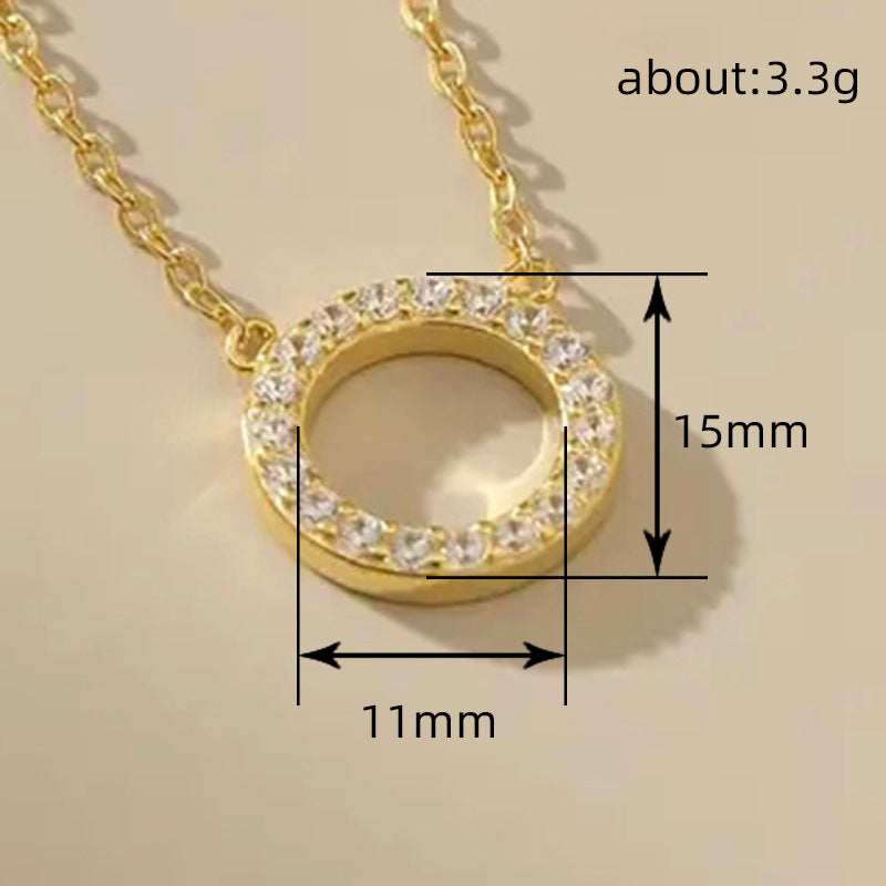 Fully Diamond studded Round Necklace
