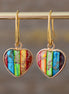 Classic Imperial Stone Heart Pendant Earrings