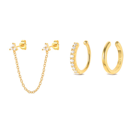 Celestial Gold Ear Cuff & Stud Set