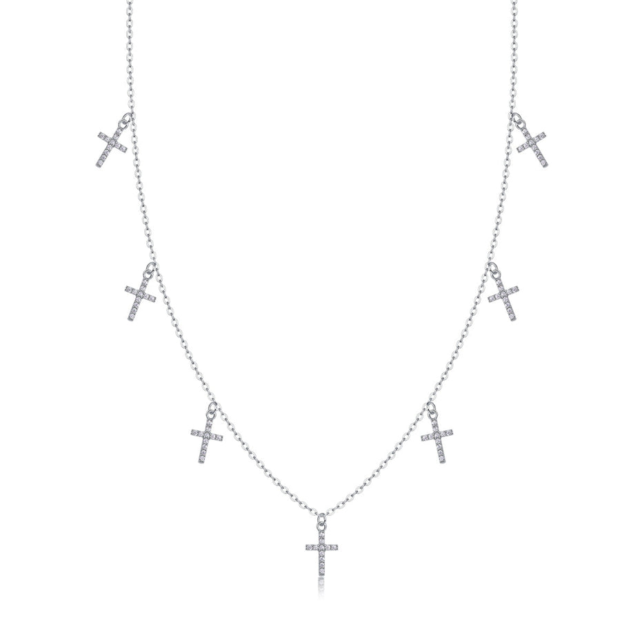Holy Light Cross Moissanite Necklace