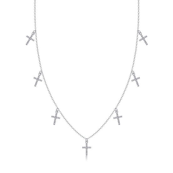 Holy Light Cross Moissanite Necklace