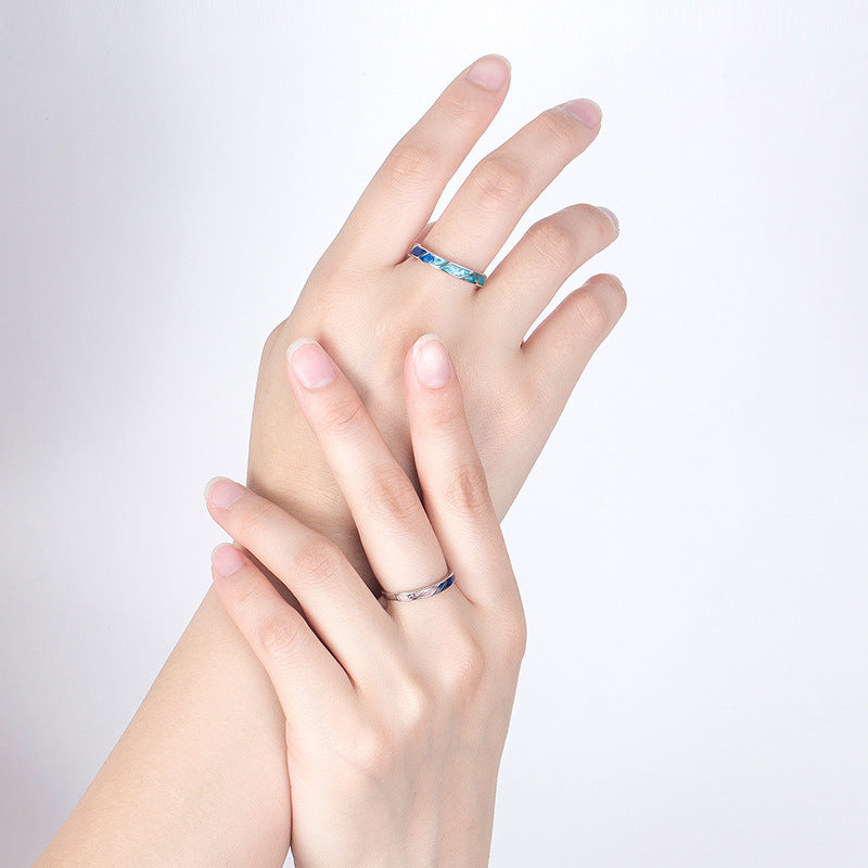 Sterling Silver Matching Couple Rings Set