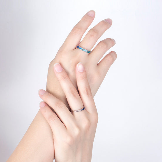 Sterling Silver Matching Couple Rings Set