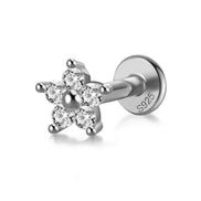 Sunflower Diamond Sterling Earrings
