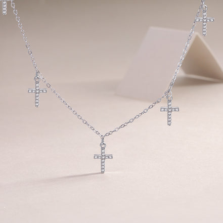 Holy Light Cross Moissanite Necklace