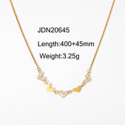 Gold Shell Heart Pendant Necklace for Women
