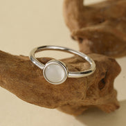 White Shell Advanced Ring Design