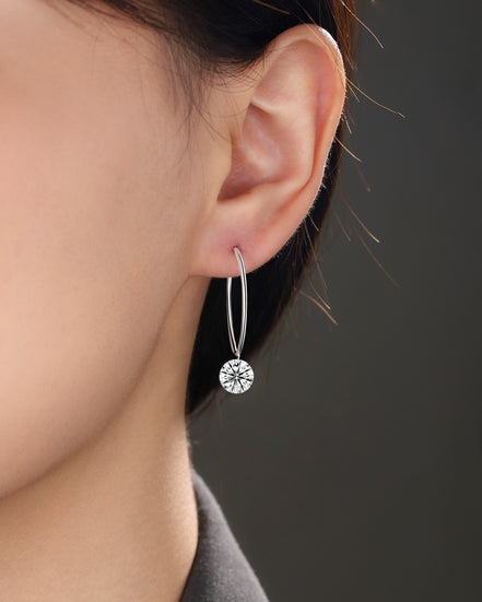 Halo Moissanite Stud Earrings | Platinum-Plated S925 Silver