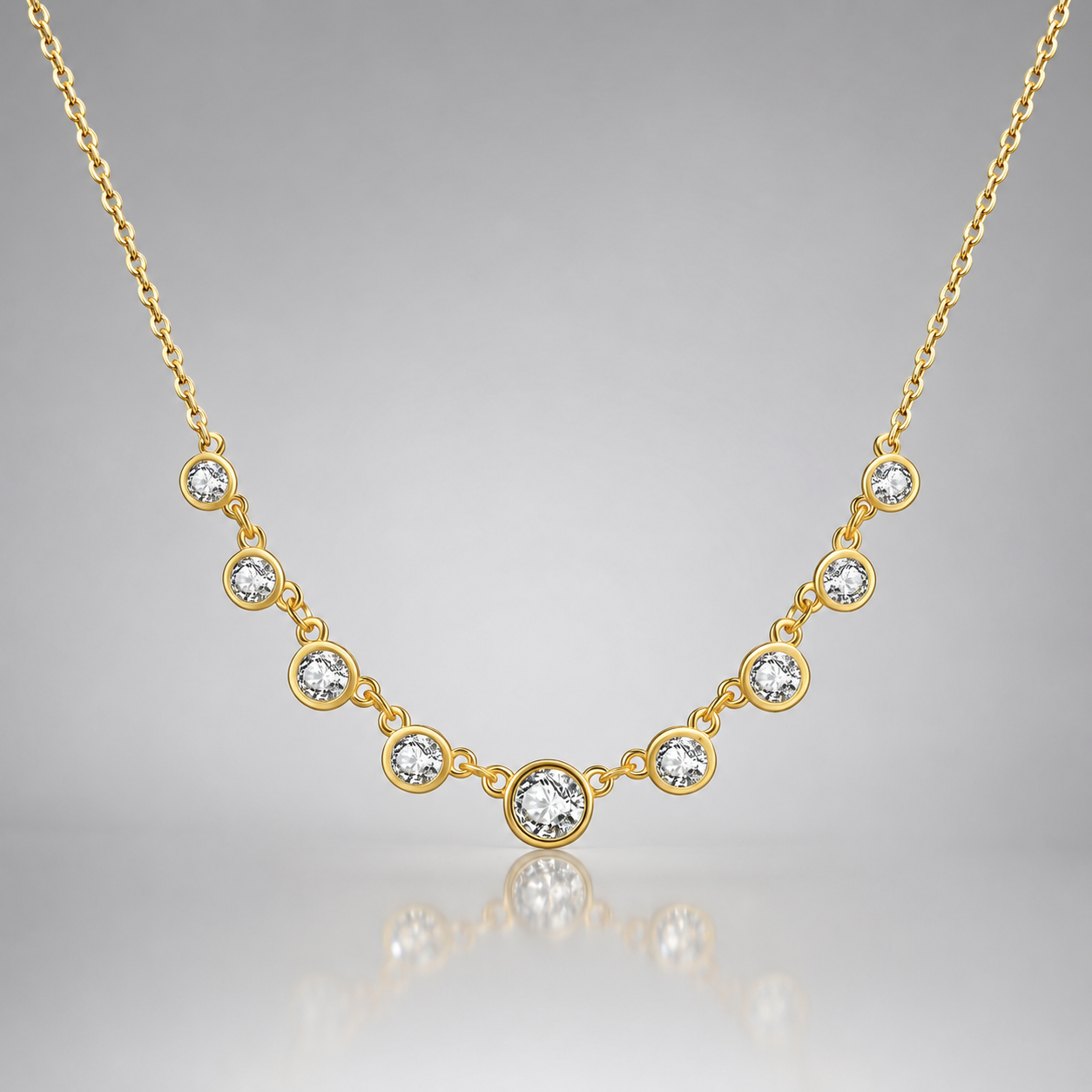 S925 Silver Fashion Diamond Necklace