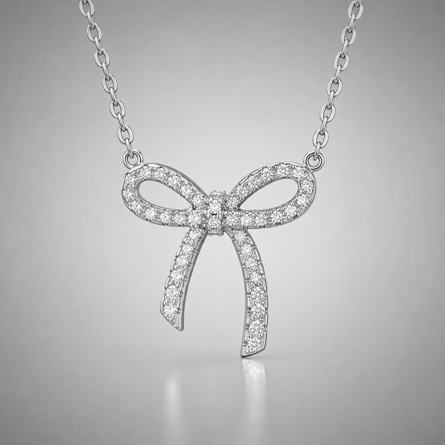 Hexagon Solitaire Moissanite Pendant Necklace
