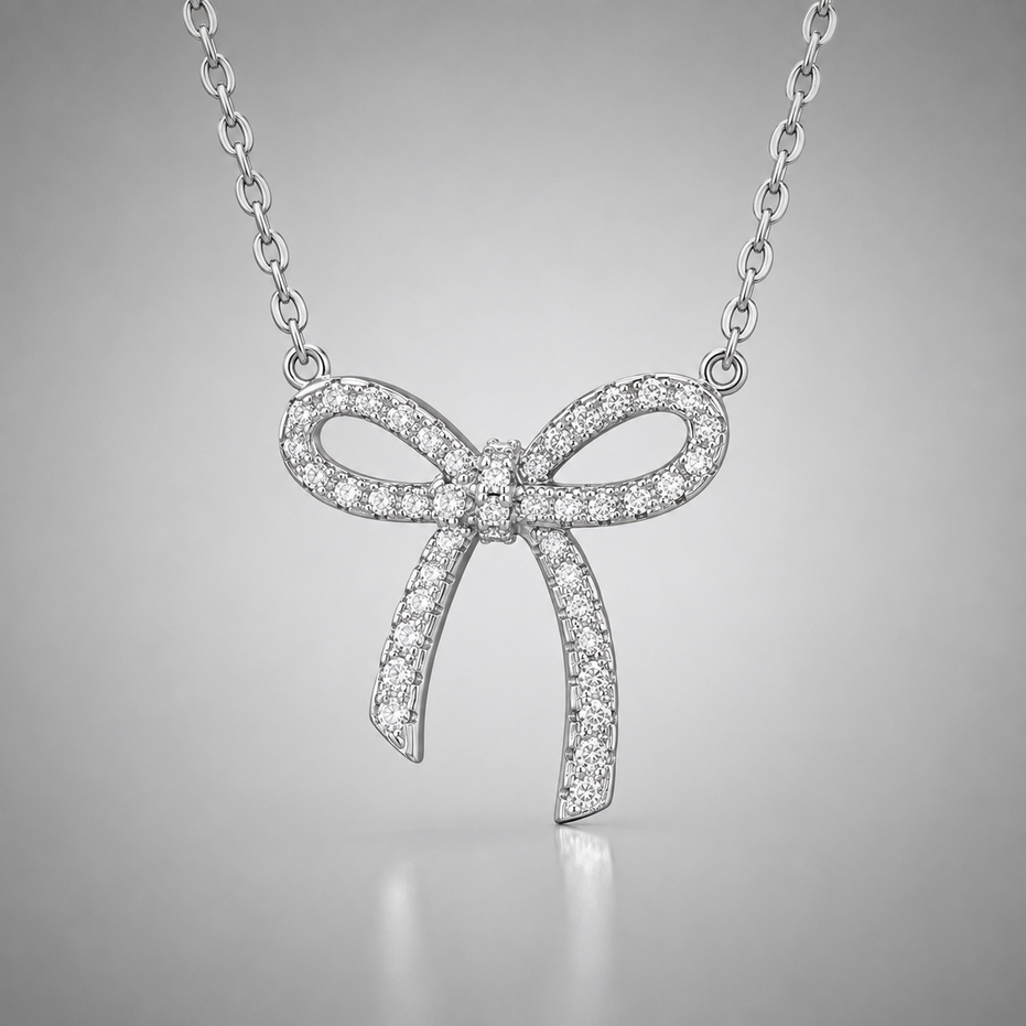 Hexagon Solitaire Moissanite Pendant Necklace