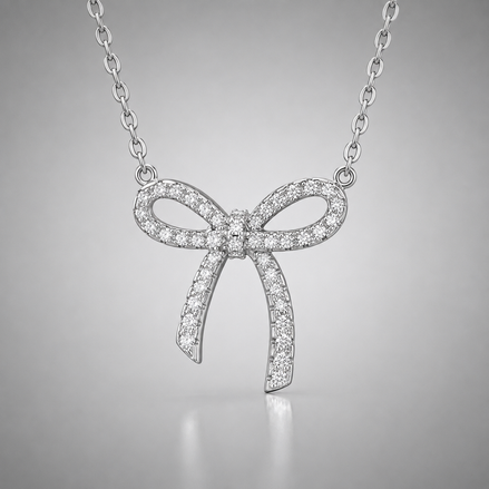 Hexagon Solitaire Moissanite Pendant Necklace