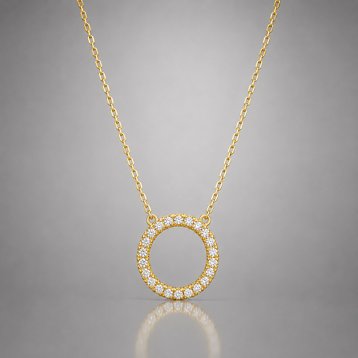 Fully Diamond studded Round Necklace