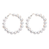 Pearl Big Hoop Earrings for Women