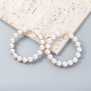 Pearl Big Hoop Earrings for Women