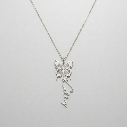 Customized Butterfly Name Necklace
