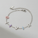 Custom Colorful Enamel Bubble Letter Bracelet