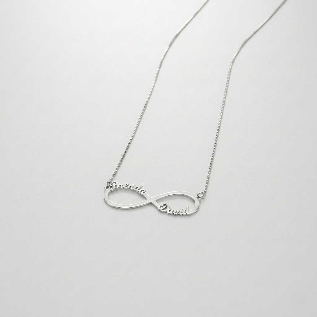 Classic Simple Infinity Design Customizable Name Design Versatile Necklace