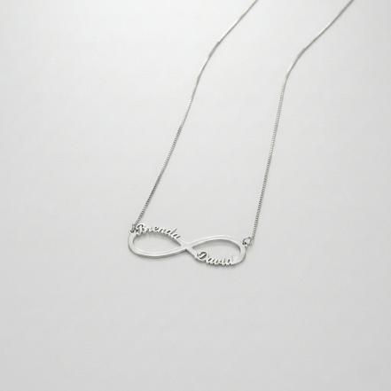 Classic Simple Infinity Design Customizable Name Design Versatile Necklace