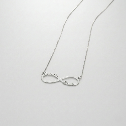 Classic Simple Infinity Design Customizable Name Design Versatile Necklace