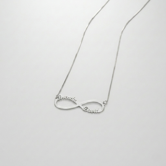 Classic Simple Infinity Design Customizable Name Design Versatile Necklace