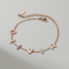 Custom Colorful Enamel Bubble Letter Bracelet