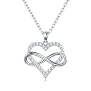 Heart Infinity Necklace | 925 Sterling Silver