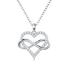 Heart Infinity Necklace | 925 Sterling Silver