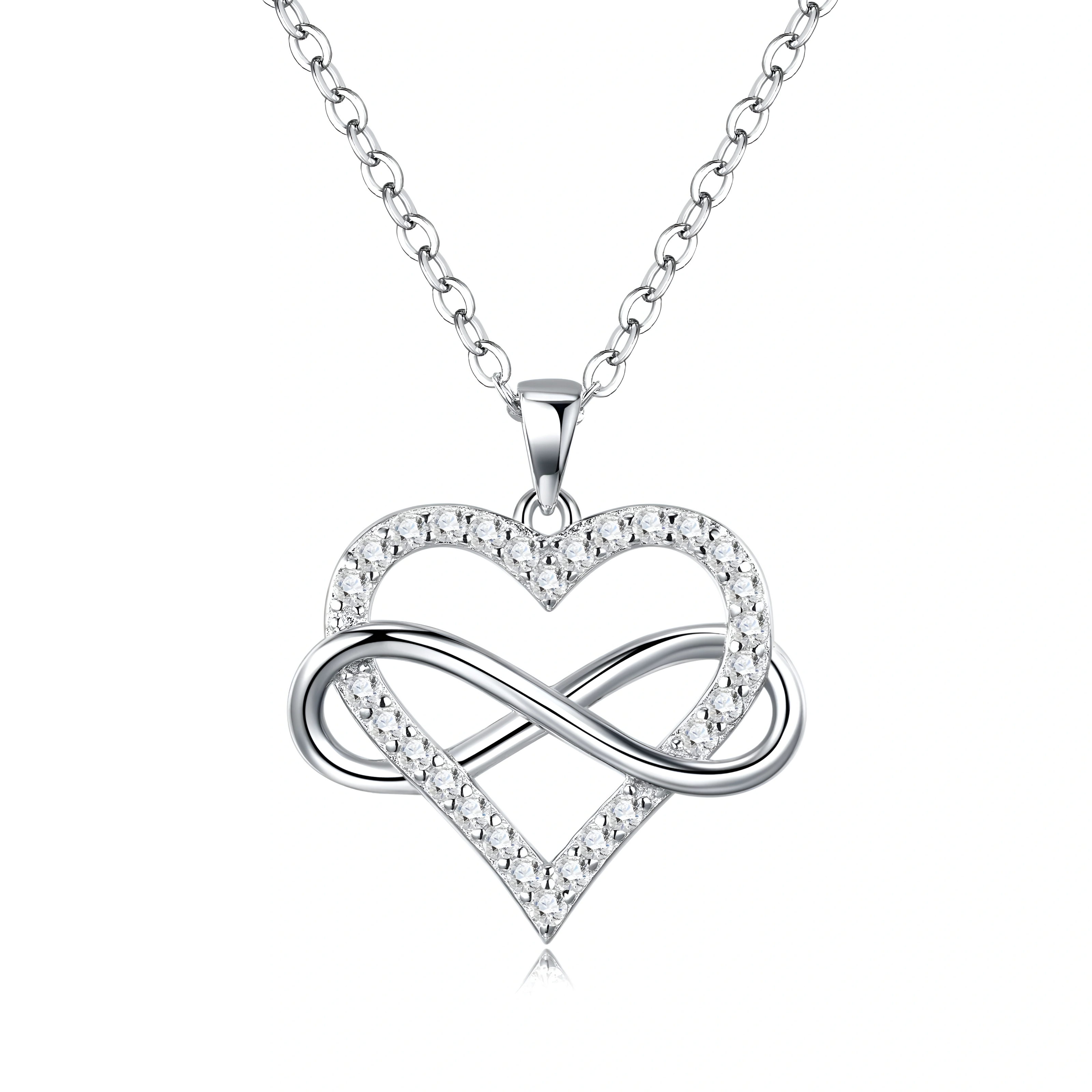 Heart Infinity Necklace | 925 Sterling Silver