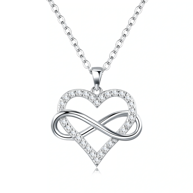 Heart Infinity Necklace | 925 Sterling Silver