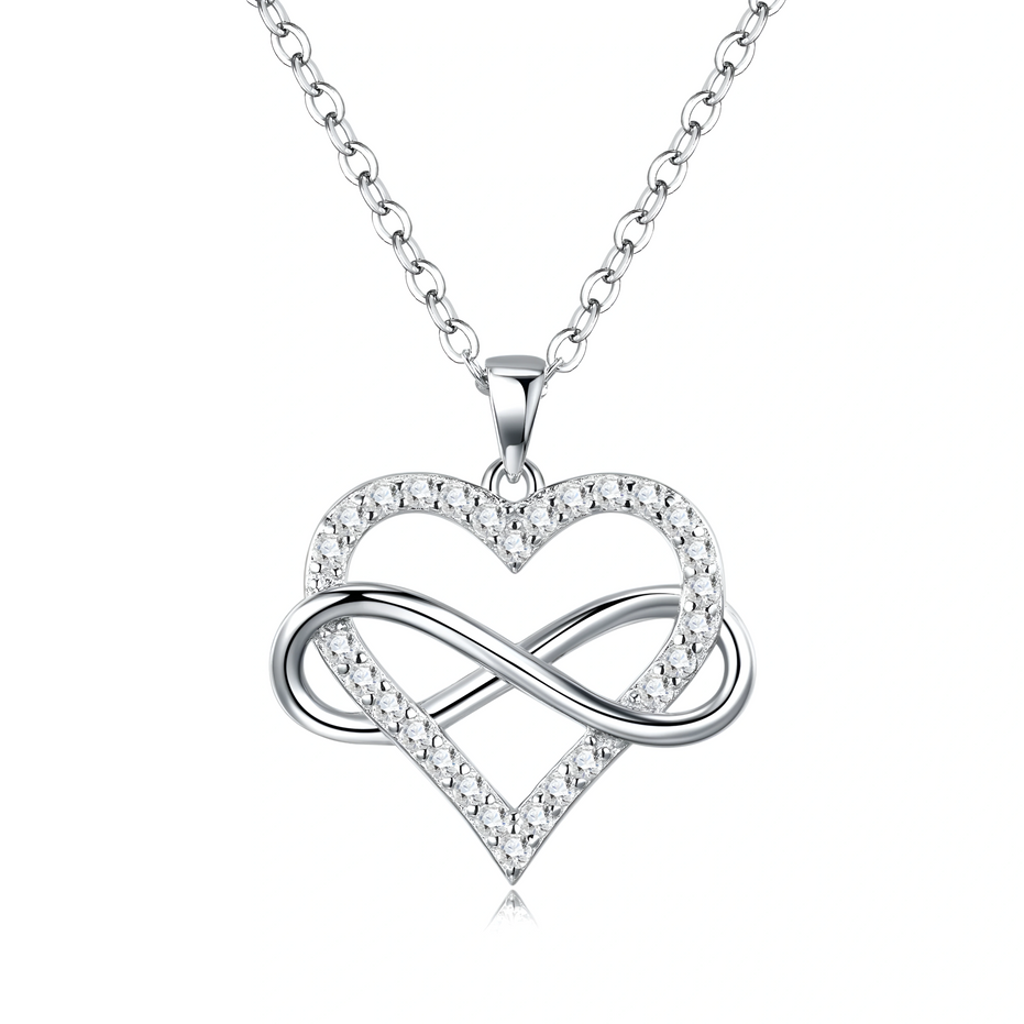 Heart Infinity Necklace | 925 Sterling Silver