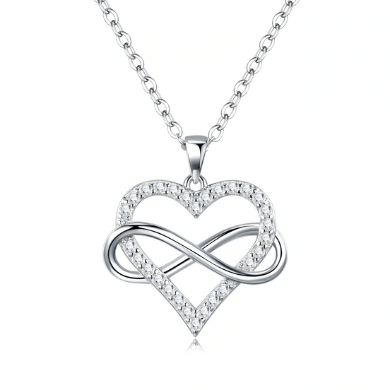 Heart Infinity Necklace | 925 Sterling Silver