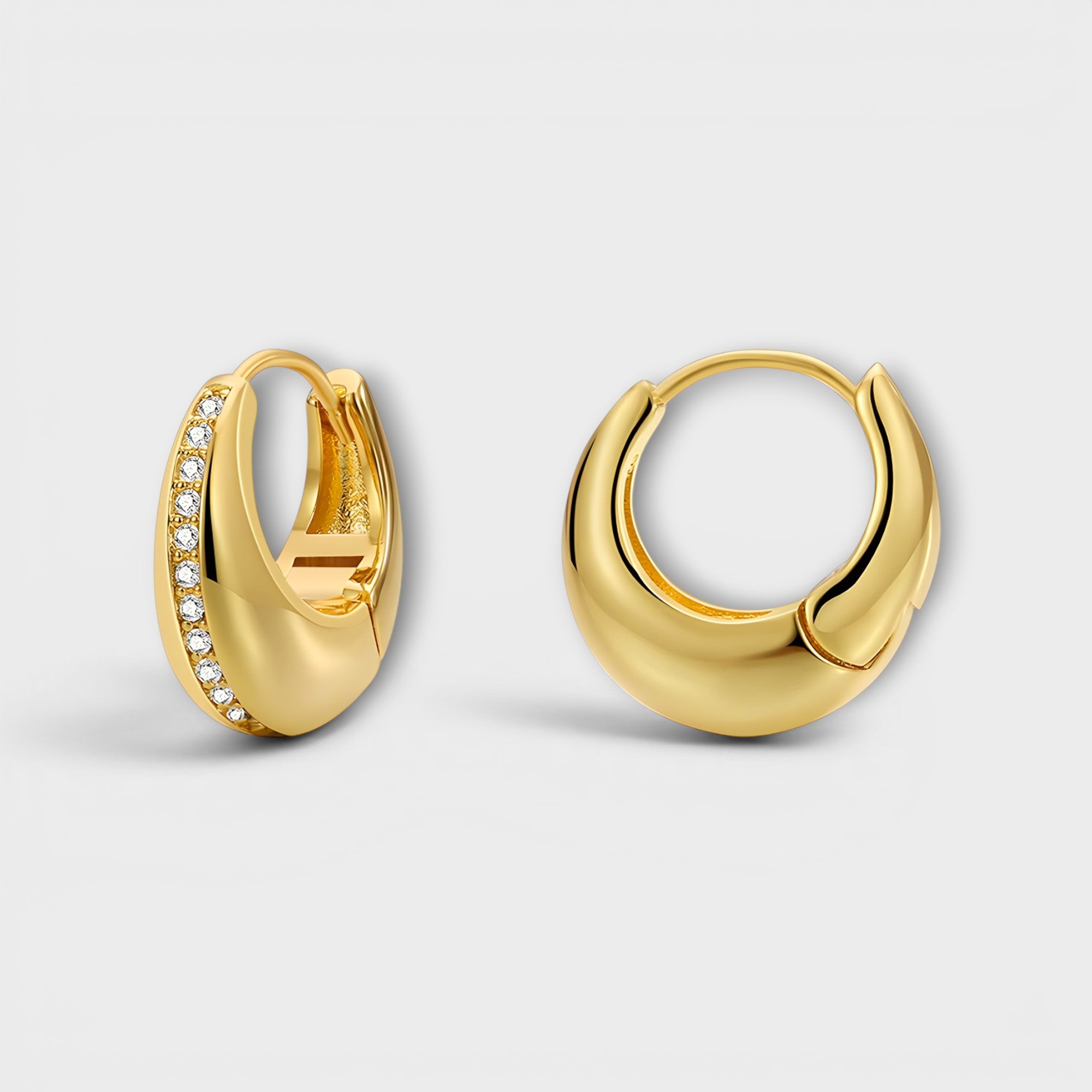 Gold Huggie Hoop Earrings