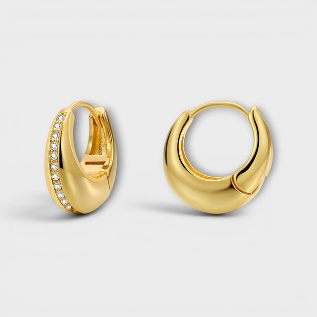 Gold Huggie Hoop Earrings