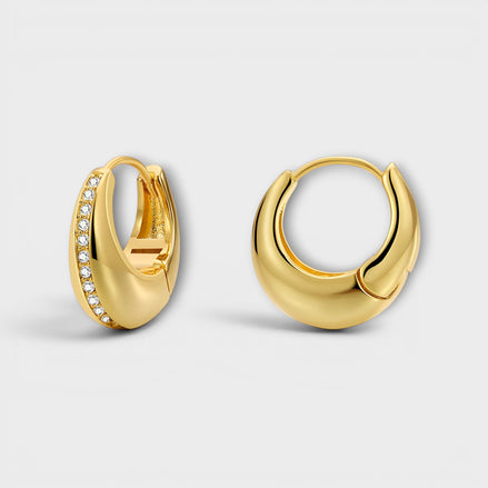 Gold Huggie Hoop Earrings
