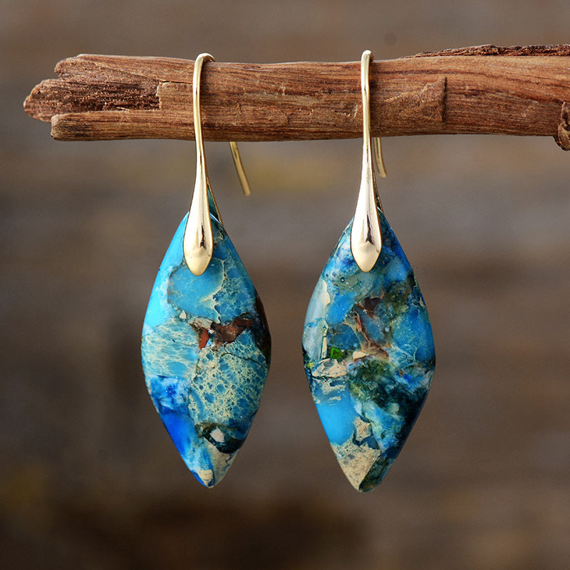 Sea Sediment Jasper Natural Stone Earrings