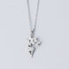 Sterling Silver Elk Diamond Necklace