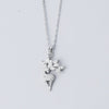Sterling Silver Elk Diamond Necklace