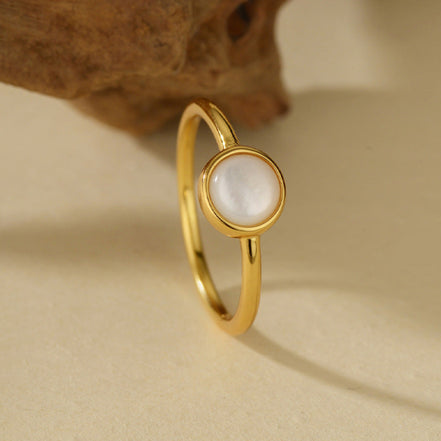 White Shell Advanced Ring Design