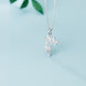 Sterling Silver Elk Diamond Necklace
