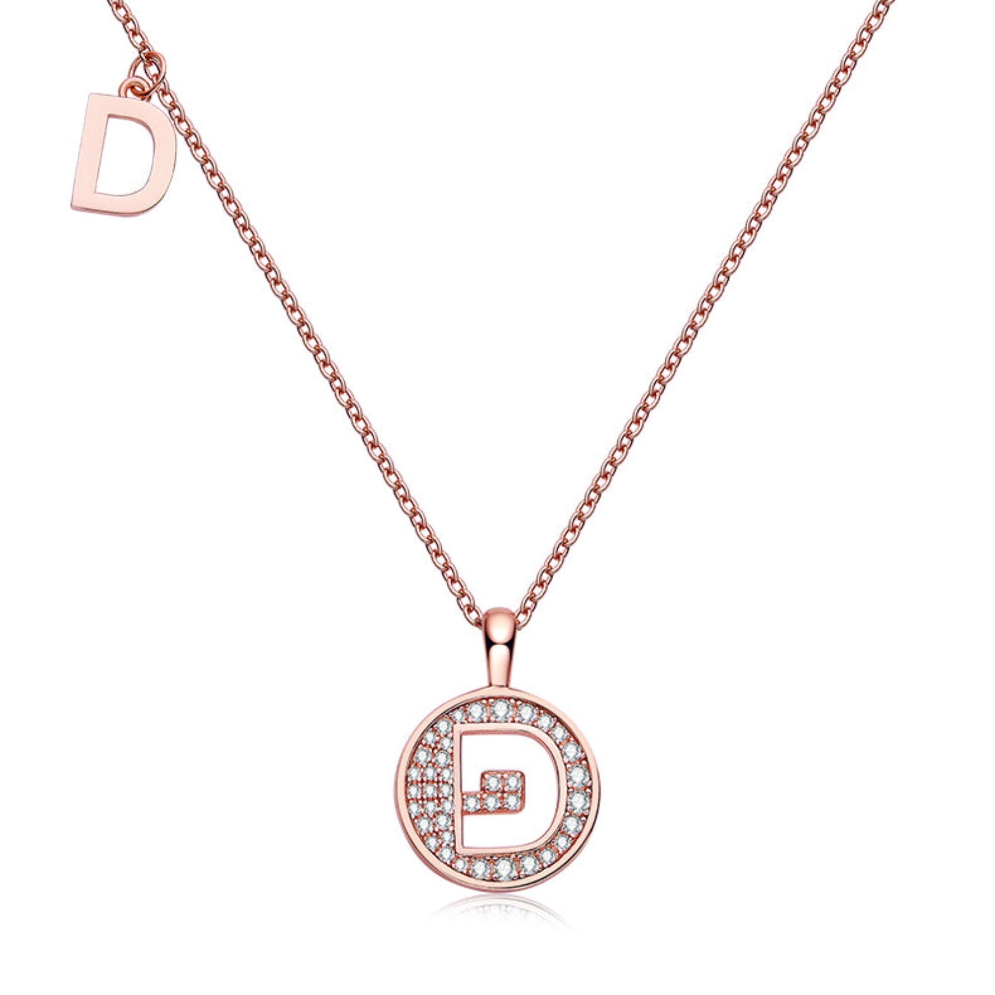 D Initial Moissanite Necklace