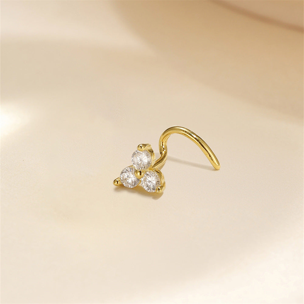 Crystal Nose Ring S925 Silver
