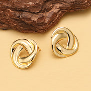 Gold Geometric Irregular Earrings for Women