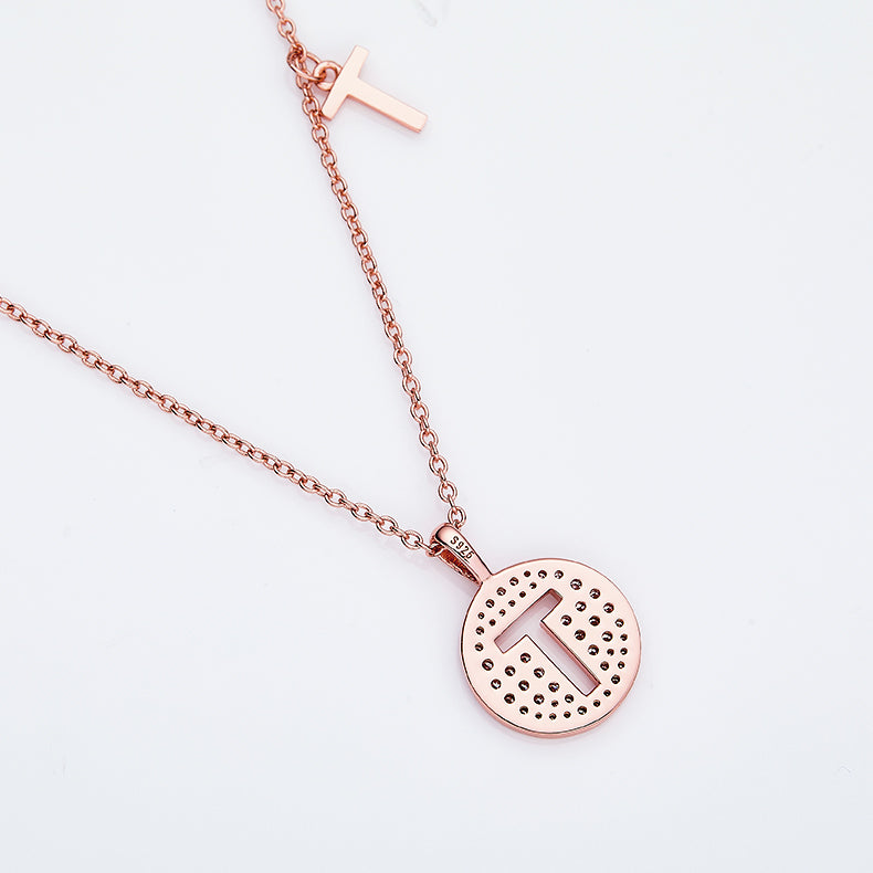 T Initial Moissanite Necklace
